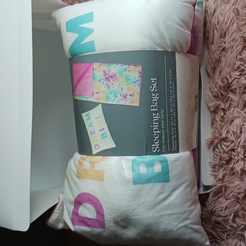 Sleeping bag and pillow